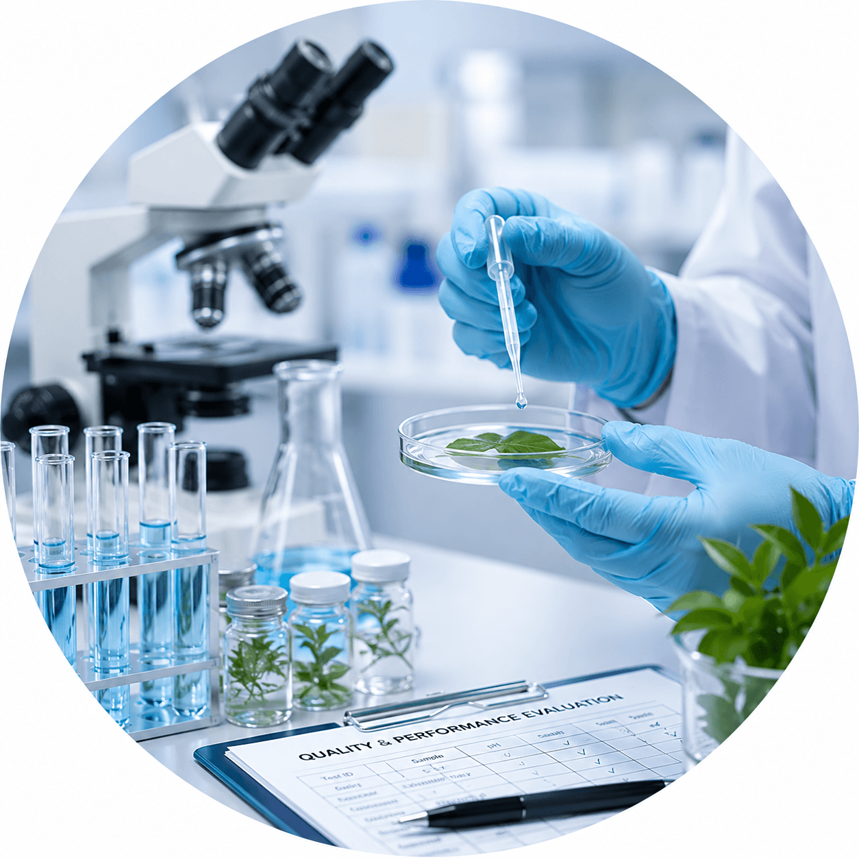 Testing and validation in a product lab